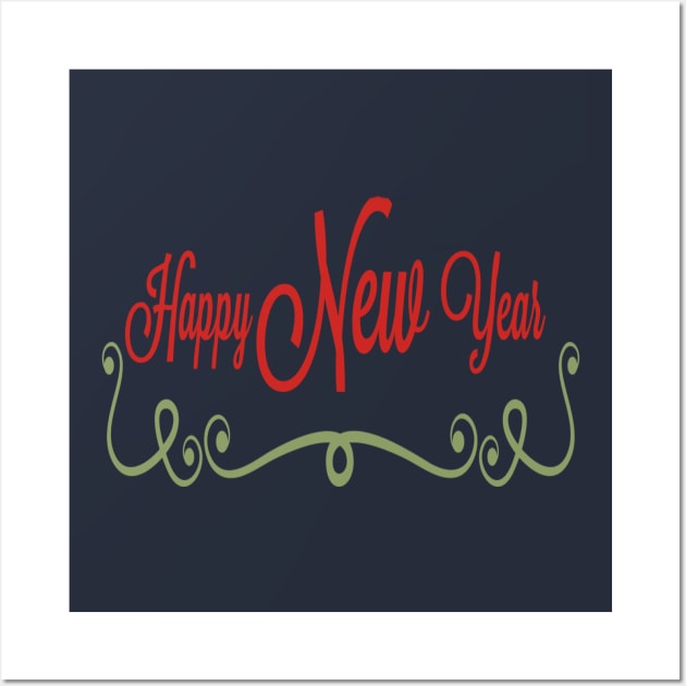 Happy new year 2021 Wall Art by focusLBdesigns